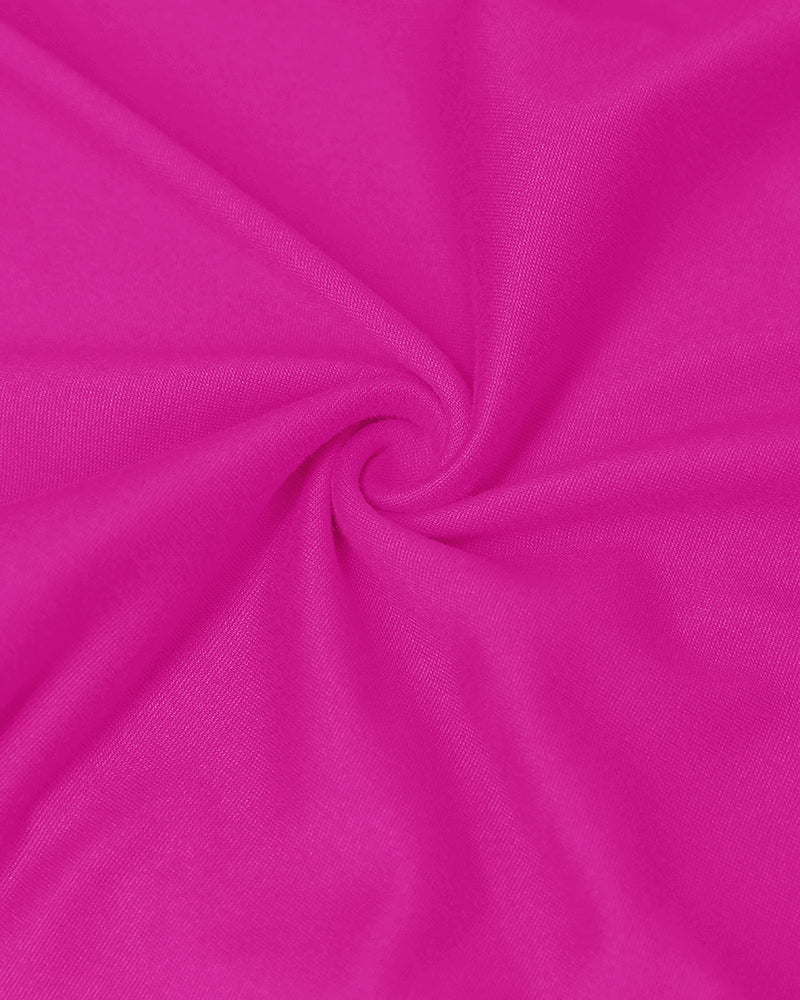 O Neck Short Sleeve Solid Color Cut