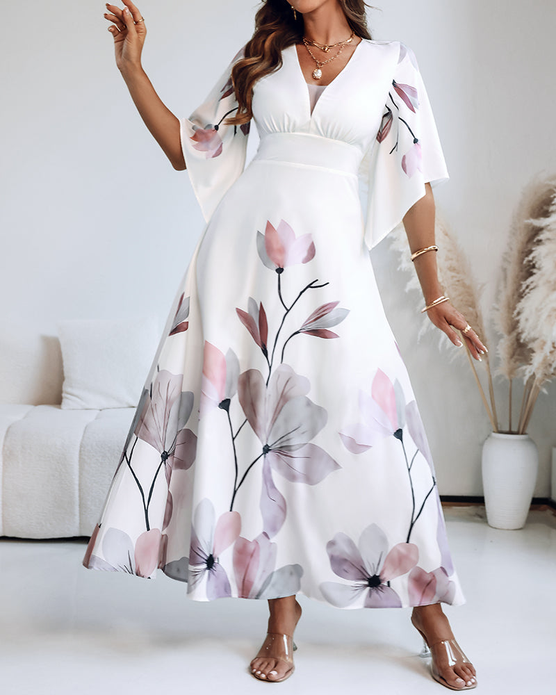 Women's Placement Floral Print Maxi Dress Deep
