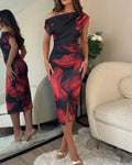 Women's Floral Print Skew