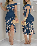 Women's Off Shoulder Midi Dress