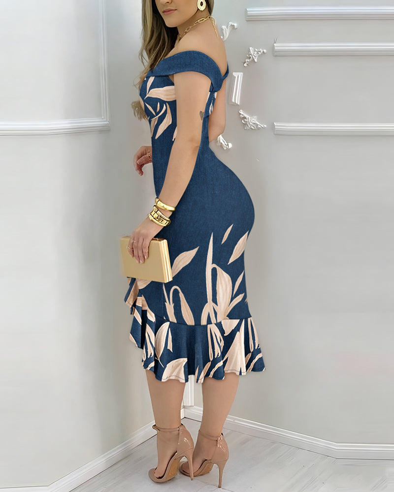 Women's Off Shoulder Midi Dress