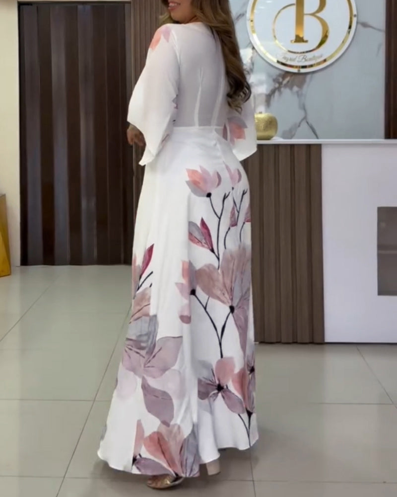 Women's Placement Floral Print Maxi Dress Deep