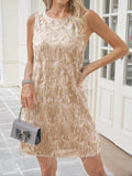 Thea - Sequined Fringe Sleeveless Dress