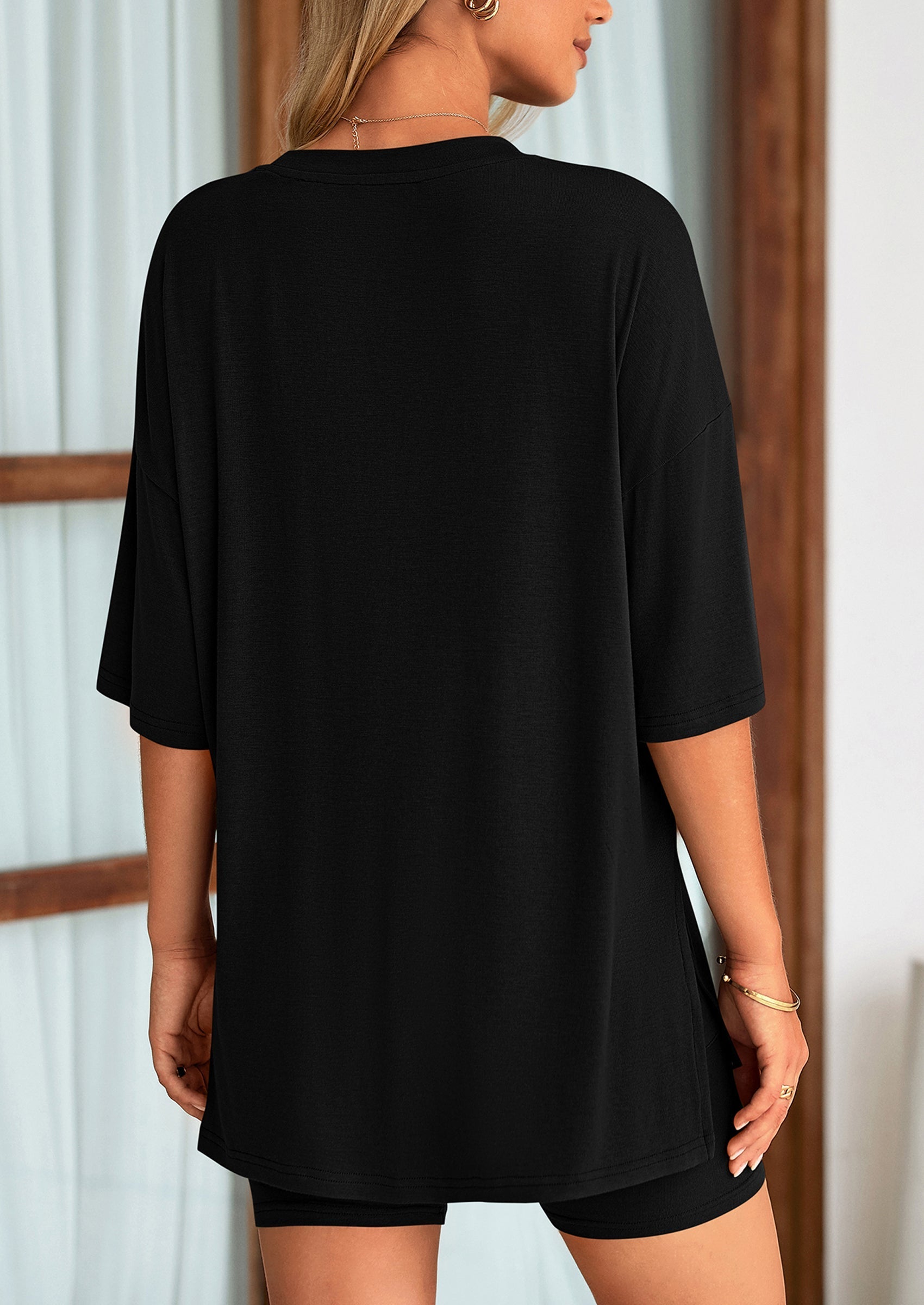 Eh Style Women's Two Piece Lounge Set Summer Casual Oversized