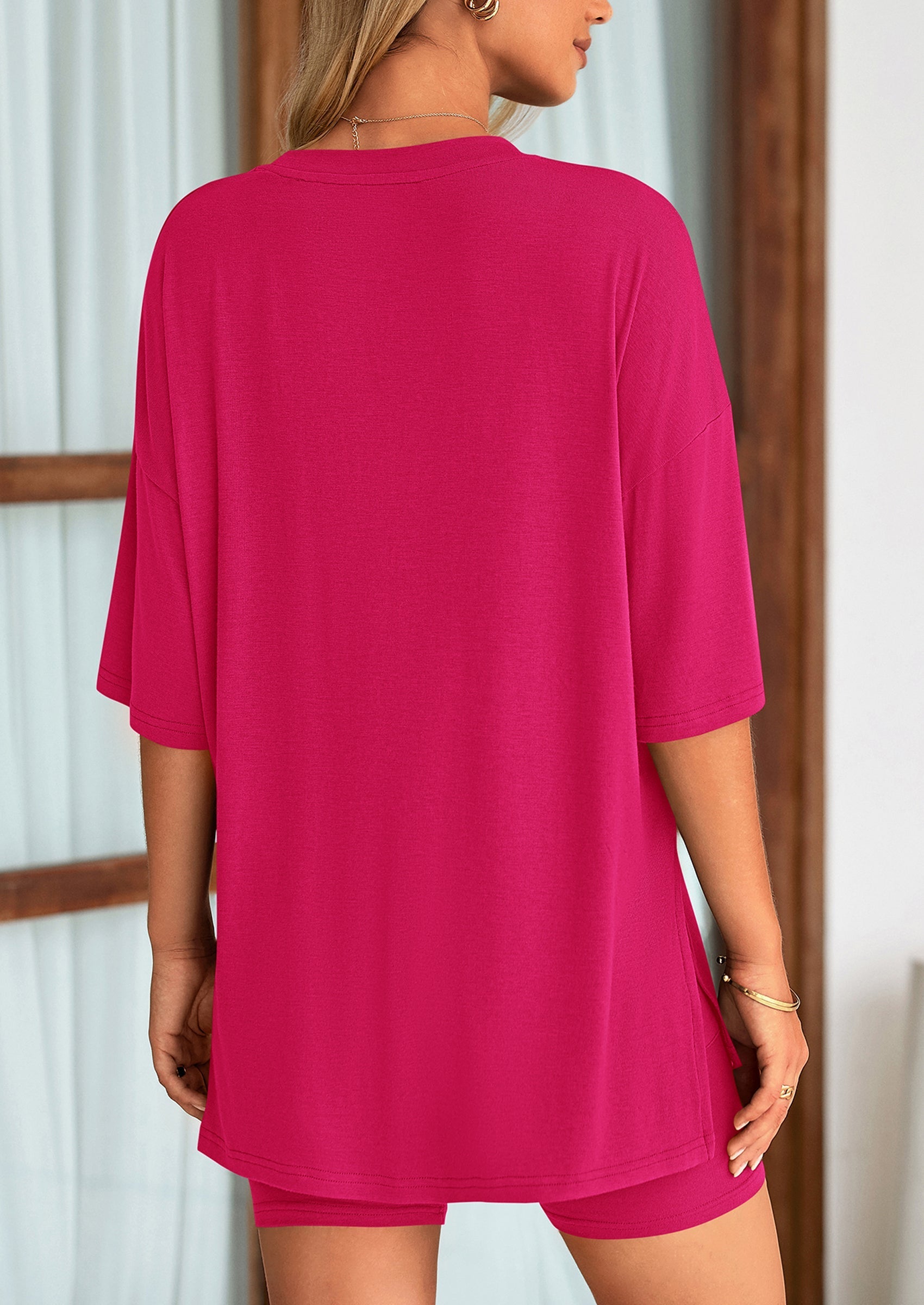 Eh Style Women's Two Piece Lounge Set Summer Casual Oversized