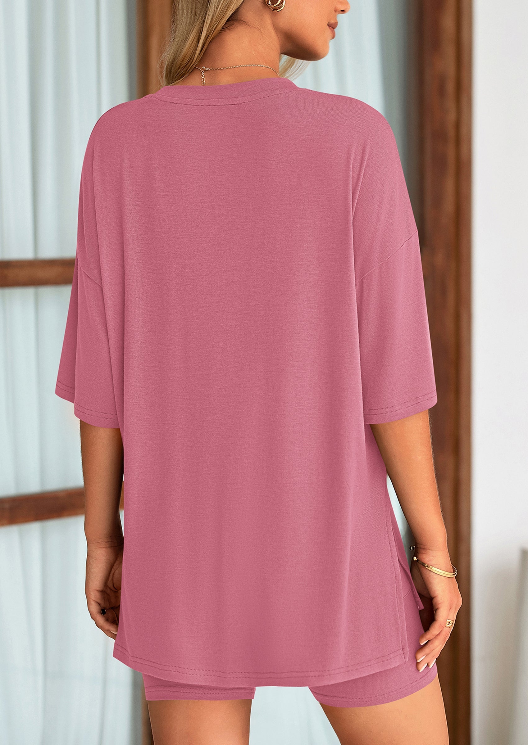 Eh Style Women's Two Piece Lounge Set Summer Casual Oversized