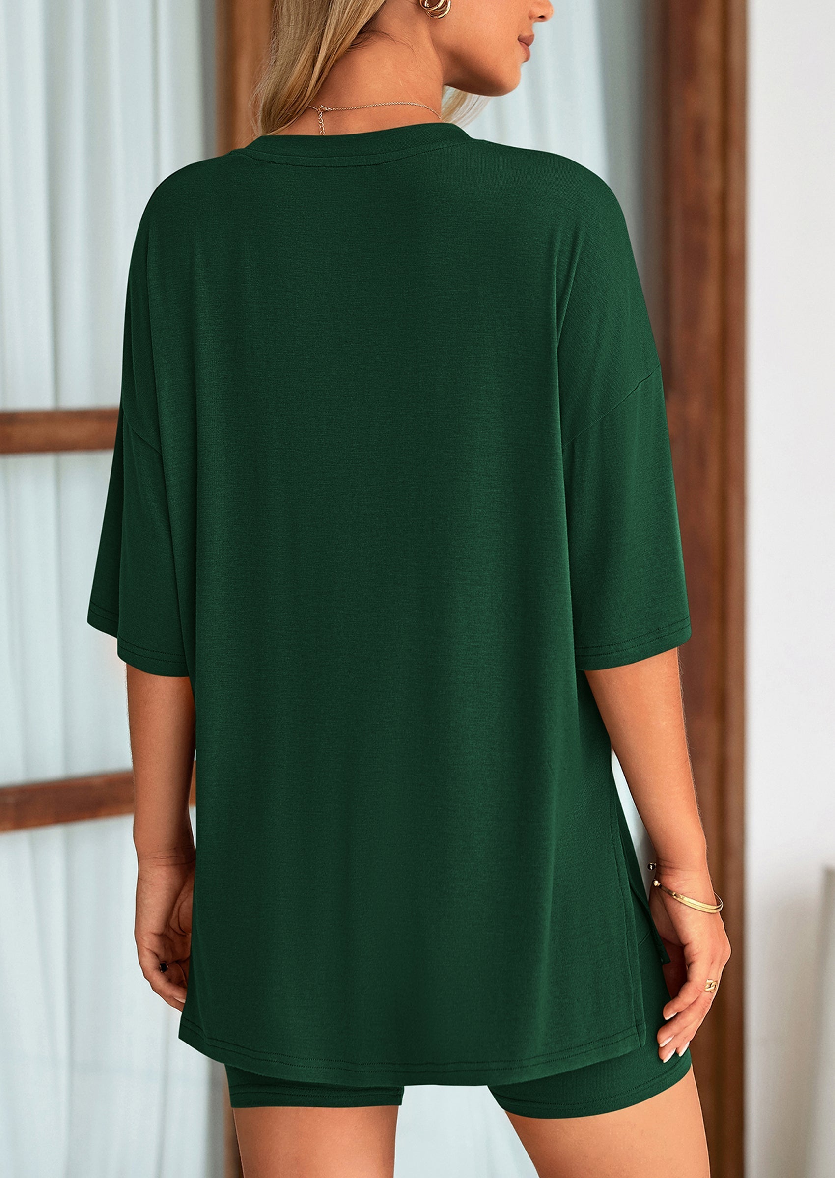 Eh Style Women's Two Piece Lounge Set Summer Casual Oversized