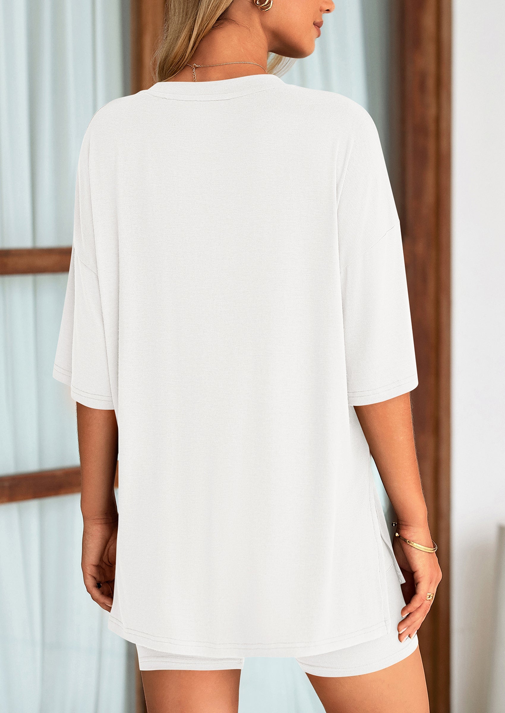 Eh Style Women's Two Piece Lounge Set Summer Casual Oversized