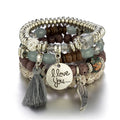 I Love You Beaded Bracelet Set