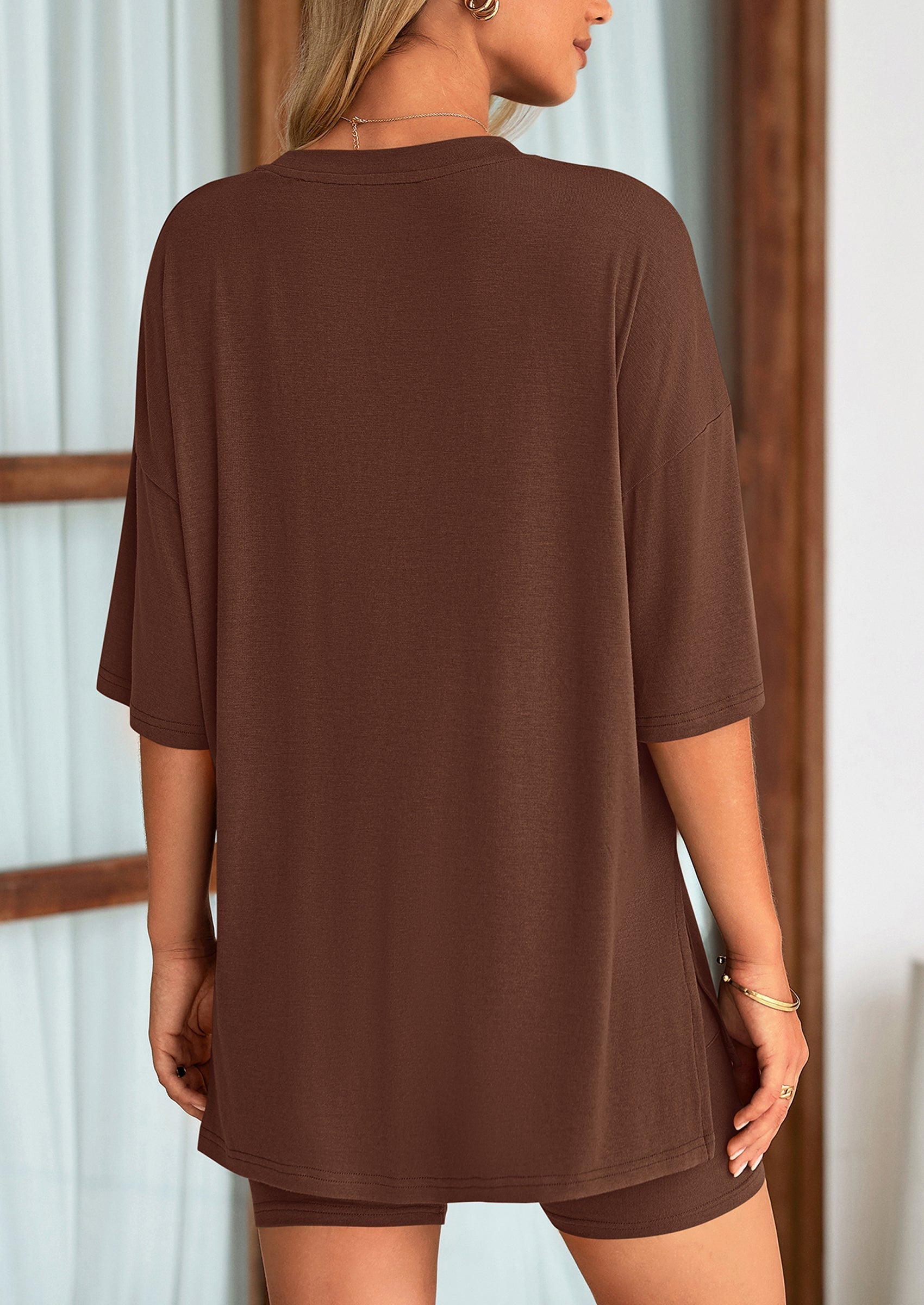 Eh Style Women's Two Piece Lounge Set Summer Casual Oversized