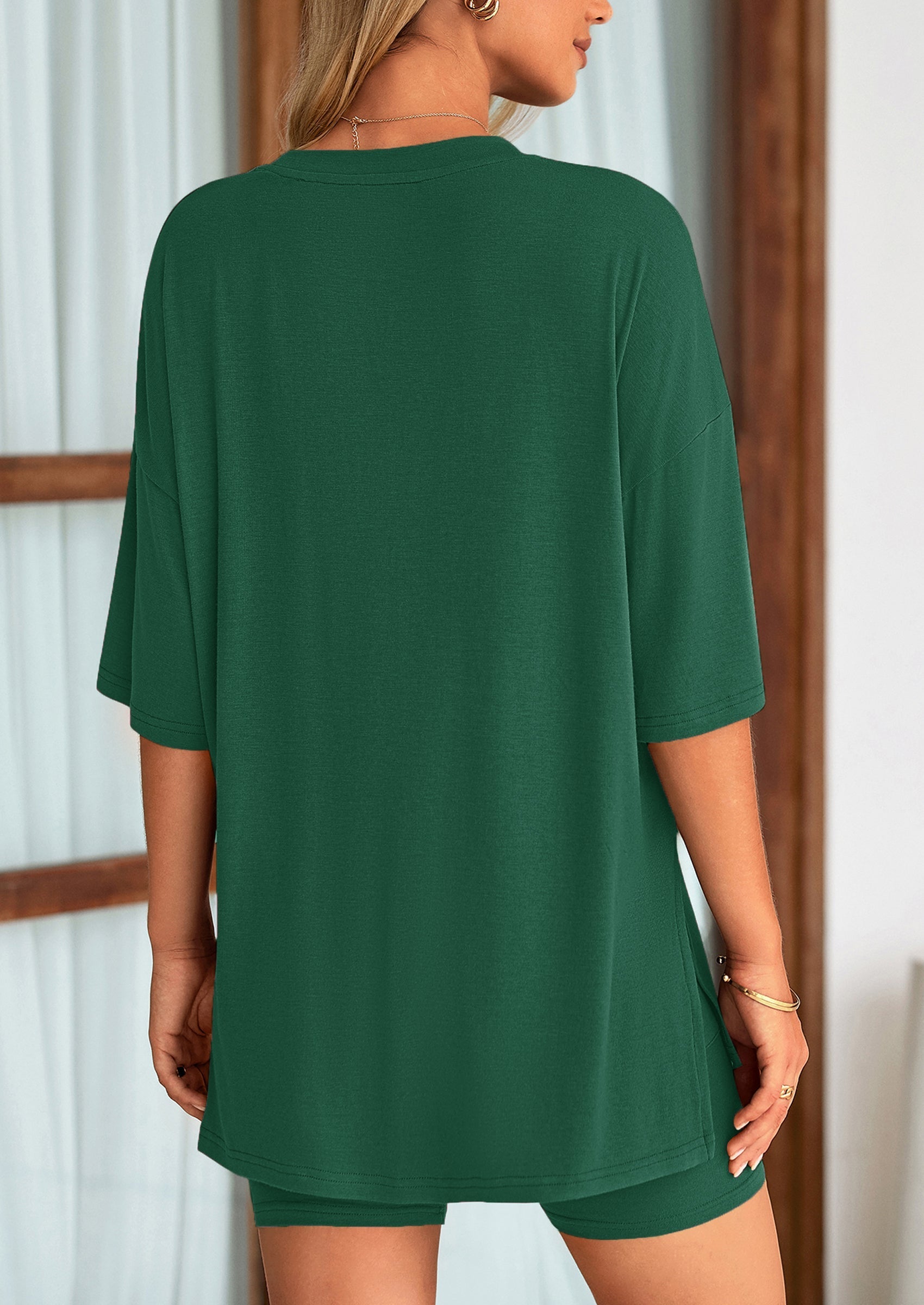 Eh Style Women's Two Piece Lounge Set Summer Casual Oversized
