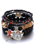 Angel Eiffel Tower Beaded Bracelet Set