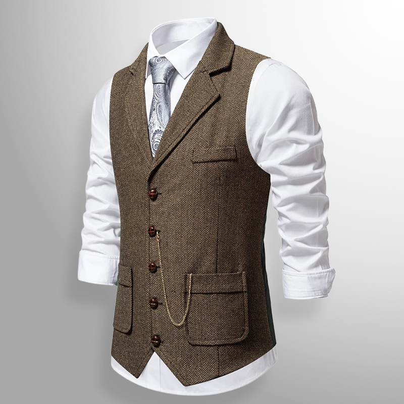 Graham Herringbone Tweed Vest