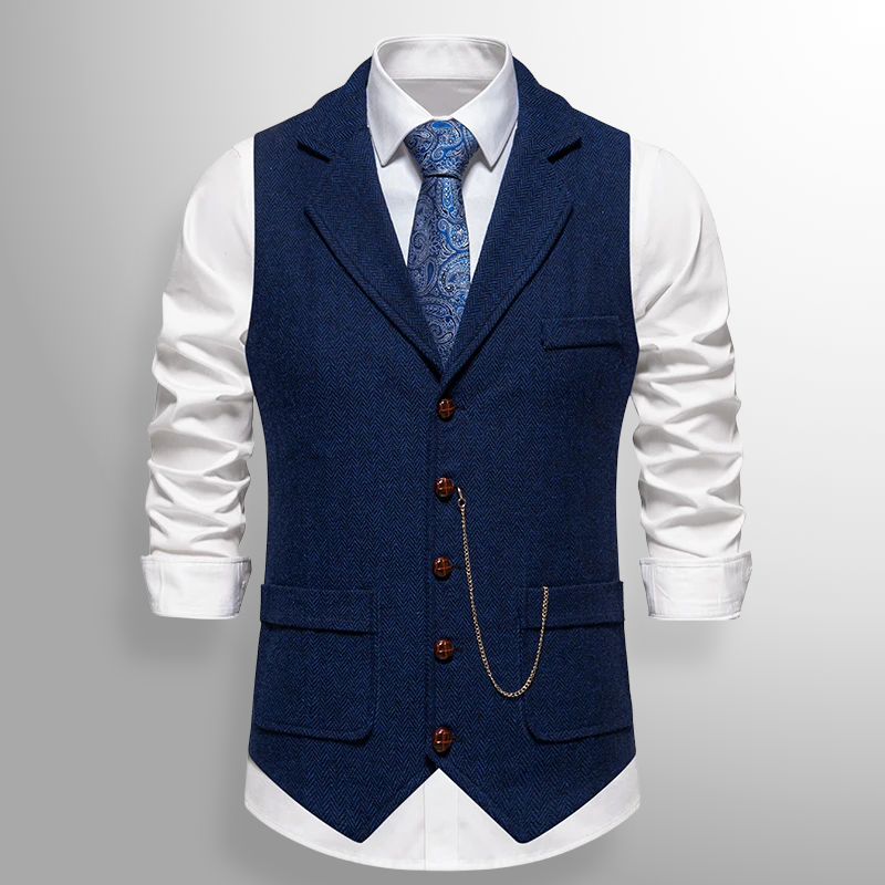 Graham Herringbone Tweed Vest