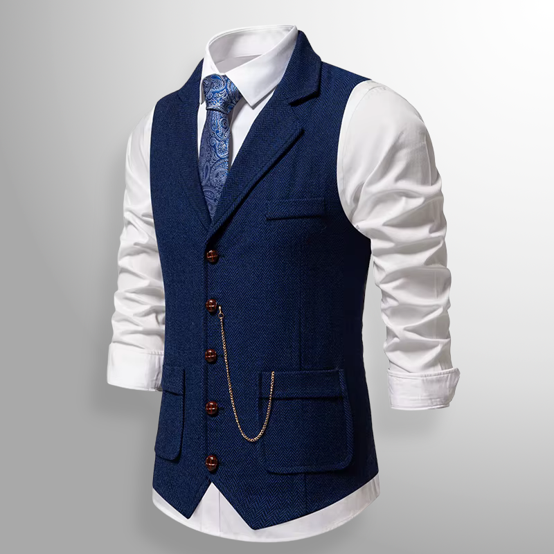 Graham Herringbone Tweed Vest