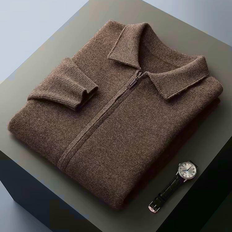 Marcello Merino Wool Full-Zip Cardigan
