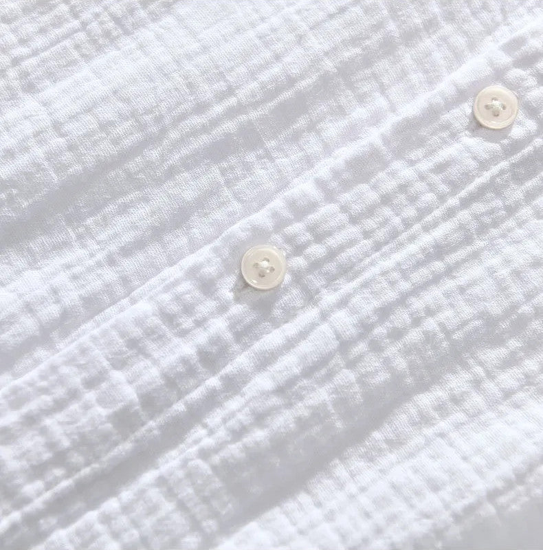Monterey Gauze Cotton Button-Up Shirt