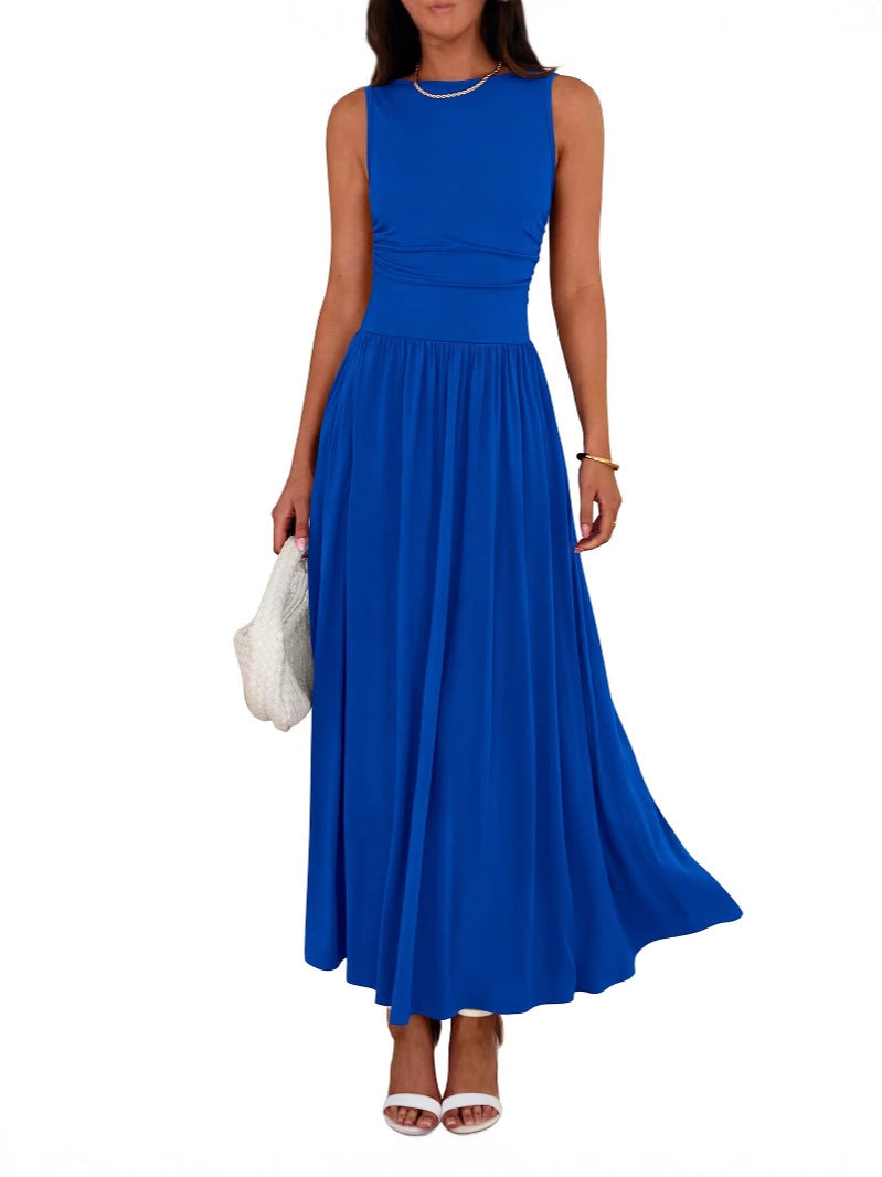 Marlowe – Chic Sleeveless Ruched Maxi Dress