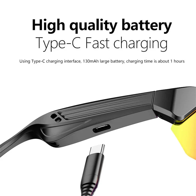 Smart Bluetooth Sunglasses 5.3 – Wireless Audio Glasses with UV400 Polarized