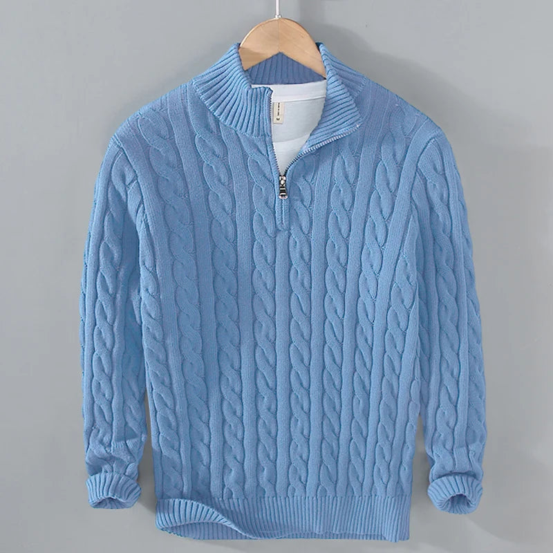 100% Pure Cotton POLO PULLOVER SWEATER