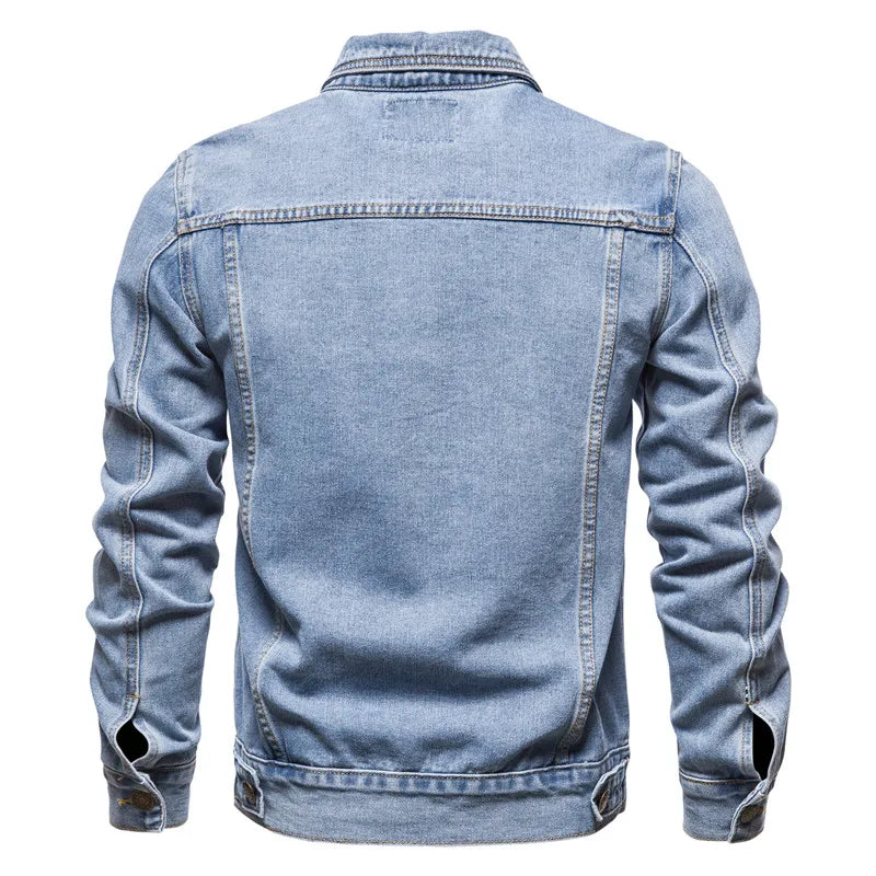 Men's classic denim jacket — light wash, slim fit