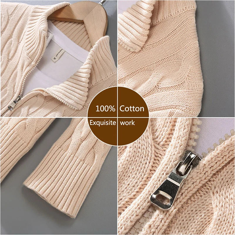 100% Pure Cotton POLO PULLOVER SWEATER