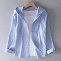 Sunset Shore Hooded Linen Shirt