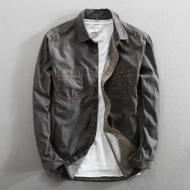 Shigoto Cotton Long Sleeve Button-Up Shirt