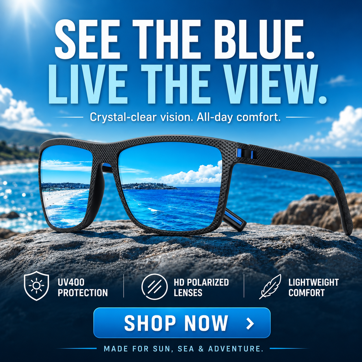 4 Pack New Designer Polarized UV400 Sunglasses for Men and Women