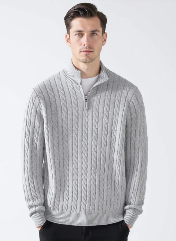 100% Pure Cotton POLO PULLOVER SWEATER