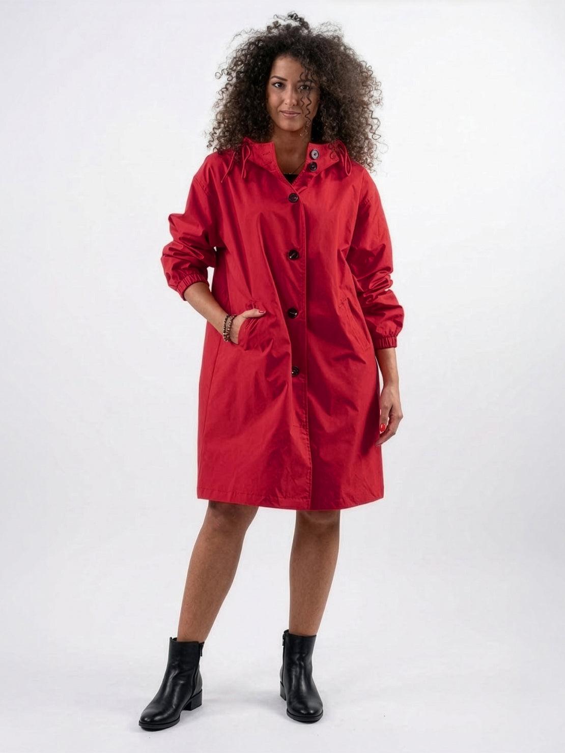 Water Resistant Oversized Hooded Windbreaker Rain Jacket