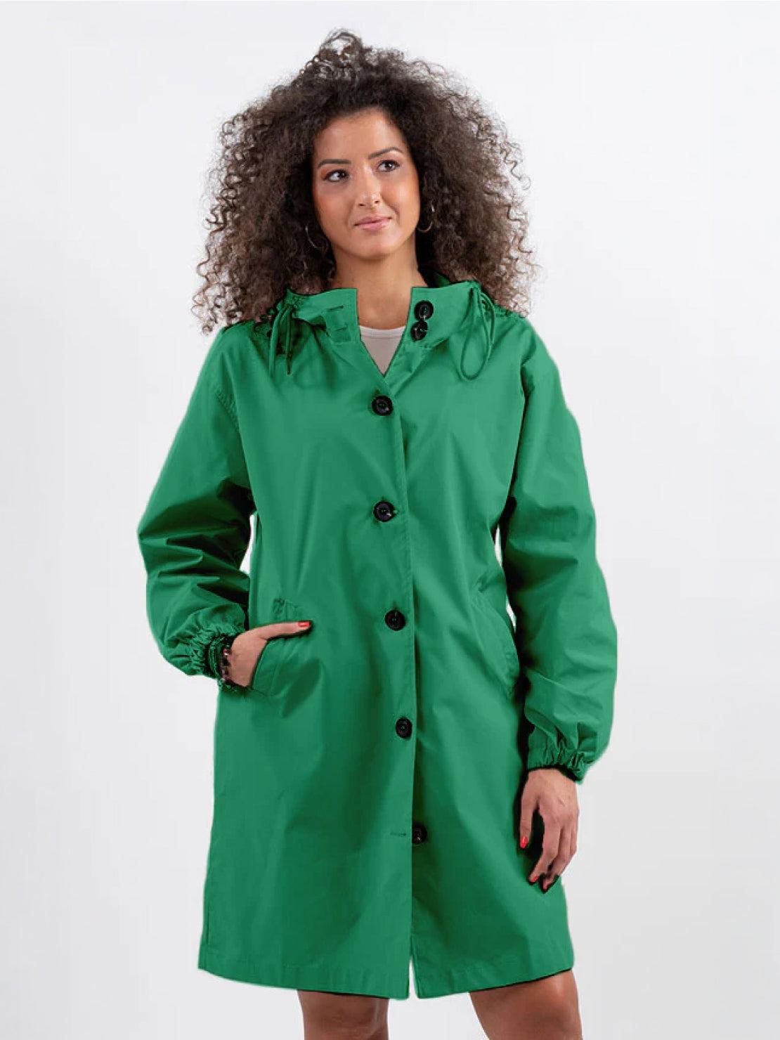 Water Resistant Oversized Hooded Windbreaker Rain Jacket